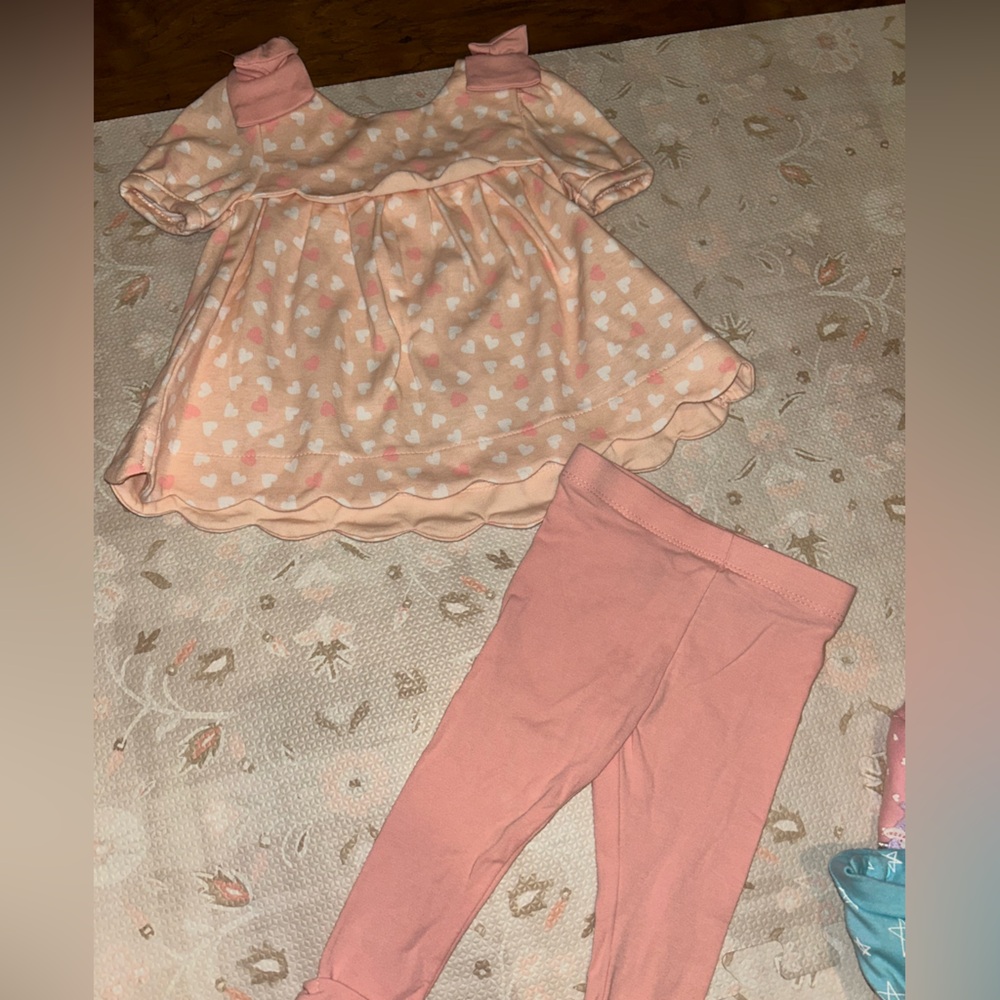 cupcakes & cashmere Pink Heart Kids Matching Set